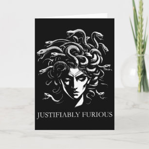 Zurecht Wütende Medusa Griechische Mythologie Femi Karte
