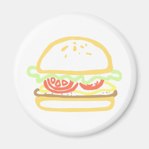 Zurechtgemachter Hamburger Magnet