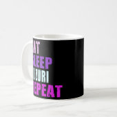 Zuri isst Sleep Be Repeat Zuri Kaffeetasse (Vorderseite Links)