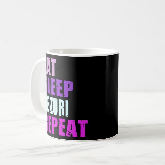 Zuri isst Sleep Be Repeat Zuri Kaffeetasse (Vorderseite Links)