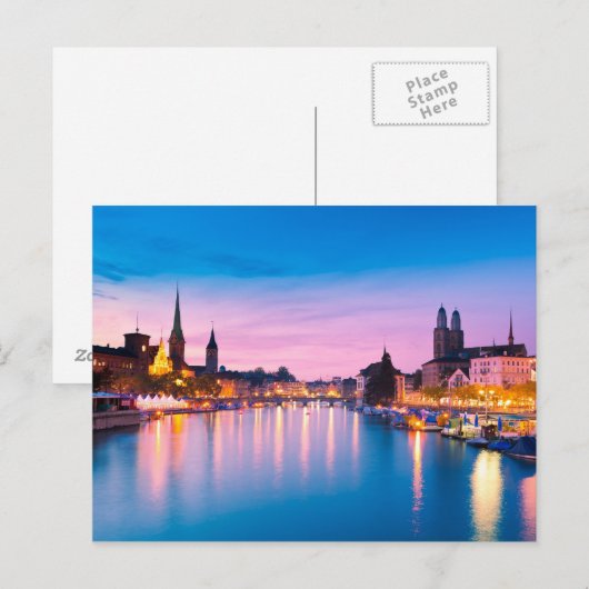 Zürich 003A Postkarte (Vorne/Hinten)