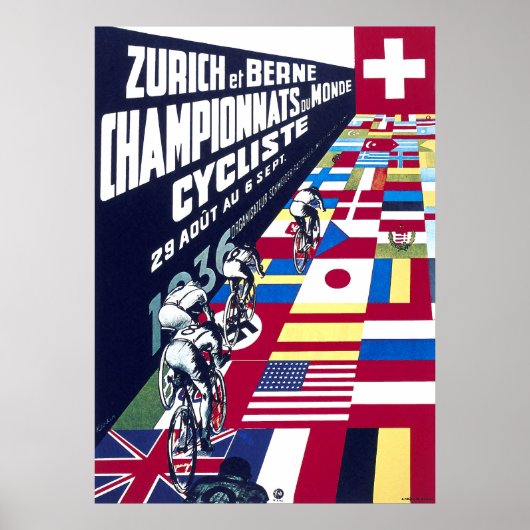 Zürich 1936 Track Cycling Poster (Vorne)