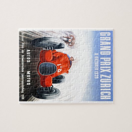 Zürich 1939 Grandprix, der Plakat läuft Puzzle (Horizontal)