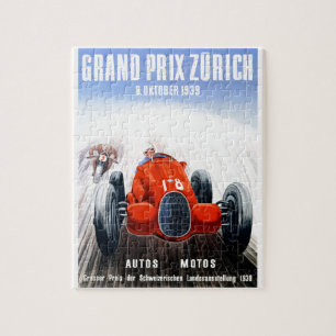 Zürich 1939 Grandprix, der Plakat läuft Puzzle