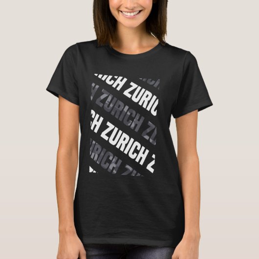 Zurich Camouflage Pattern Gray Camouflage T-Shirt (Vorderseite)