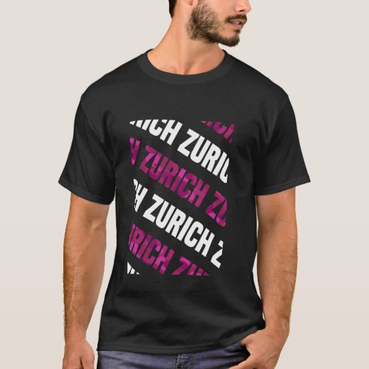 Zurich Camouflage Pattern Pink Camouflage T-Shirt (Vorderseite)