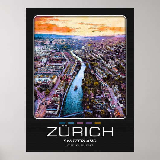 Zürich City Poster (Vorne)