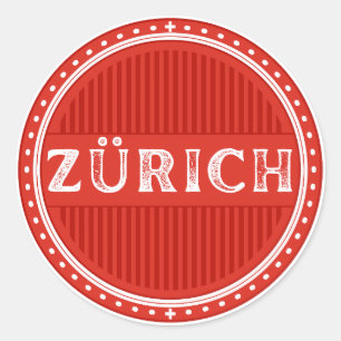 Zurich City Pride Emblem – Schweizer Identität Runder Aufkleber