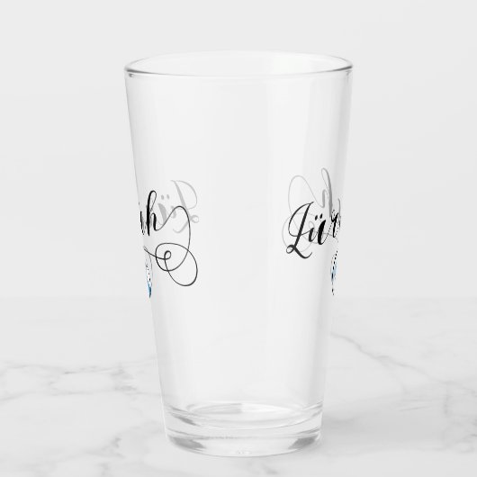 Zürich-Flagge: Herz, Zürich, Schweiz Glas (Rechts)