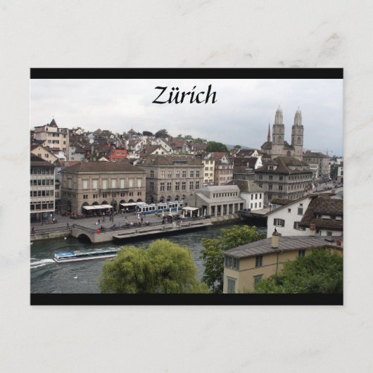 zürich Grenze Postkarte (Vorderseite)