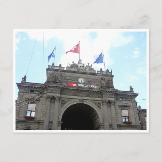 Zürich-Haupt-Bahnhof Postkarte (Vorderseite)