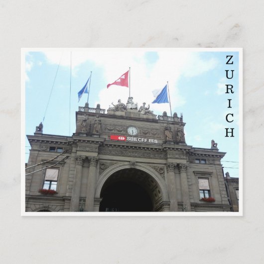 zürich hauptbahnhof postkarte (Vorderseite)