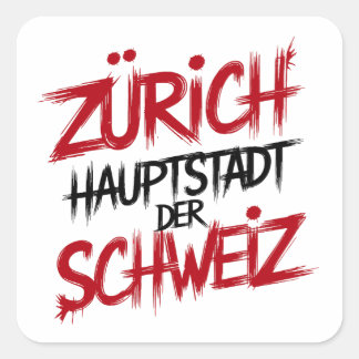 Zürich, Hauptstadt der Schweiz Quadratischer Aufkleber