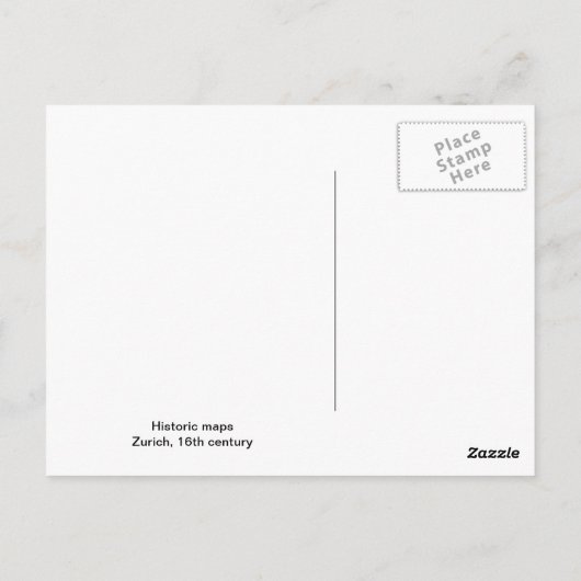 Zürich im 16. Jahrhundert Postkarte (Rückseite)