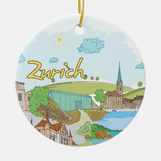 Zürich Keramik Ornament (Vorne)