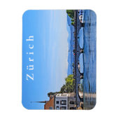 Zürich. Limmat. Rathaus und Brücke. Magnet (Vertikal)