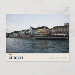 Zürich Limmat-Ufer Postkarte