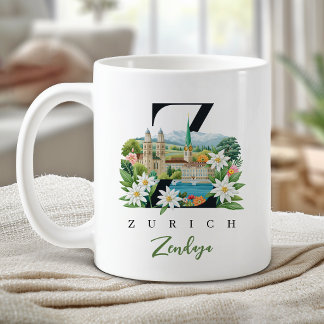 Zürich Monogramm Buchstabe Z Personalisiertes Gesc Kaffeetasse