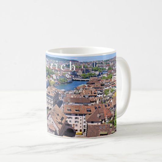 Zürich. Panorama vom Grossmunster Turm Kaffeetasse (VorderseiteRechts)