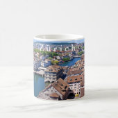 Zürich. Panorama vom Grossmunster Turm Kaffeetasse (Mittel)