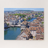 Zürich. Panorama vom Grossmunster Turm Puzzle (Horizontal)