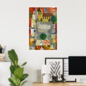Zürich Poster Schweiz Kunst Druck Schweizer Malere (Heimbüro)