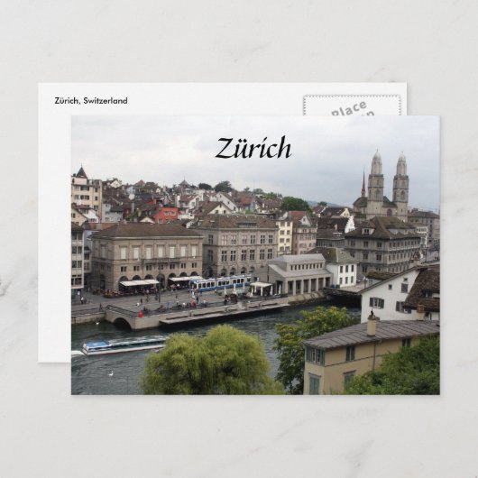 zürich postkarte (Vorne/Hinten)