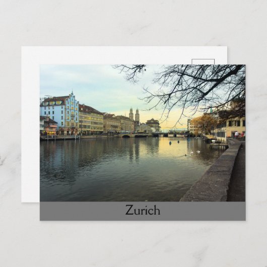 Zürich Postkarte (Vorne/Hinten)