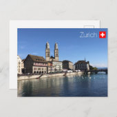 Zürich Postkarte (Vorne/Hinten)