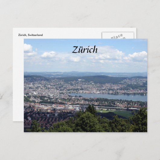 zürich postkarte (Vorne/Hinten)