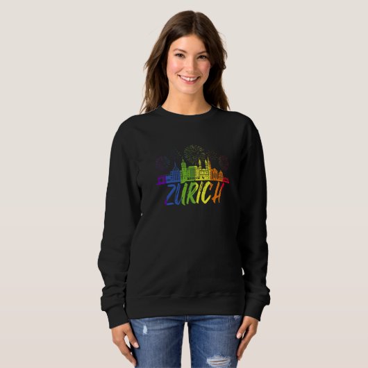 Zurich Pride Skyline Pride Parade Zurich Sweatshirt (Vorne ganz)