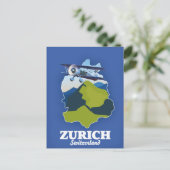 Zürich Region Schweiz Karte (Stehend Vorderseite)
