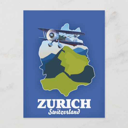 Zürich Region Schweiz Karte (Vorderseite)