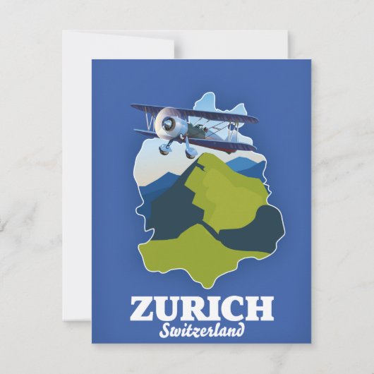Zürich Region Schweiz Karte (Rückseite)