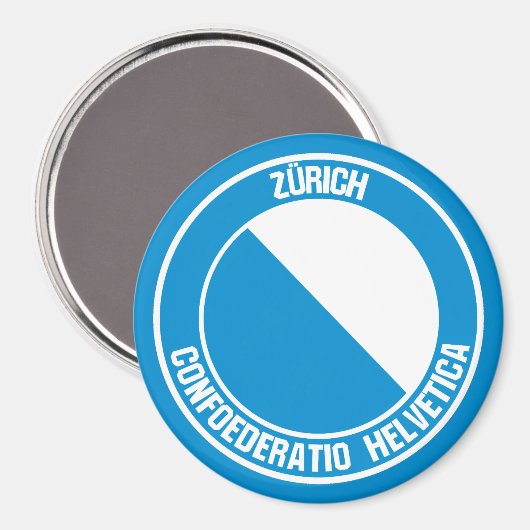 Zürich-RundEmblem Magnet (Vorderseite/Rückseite)