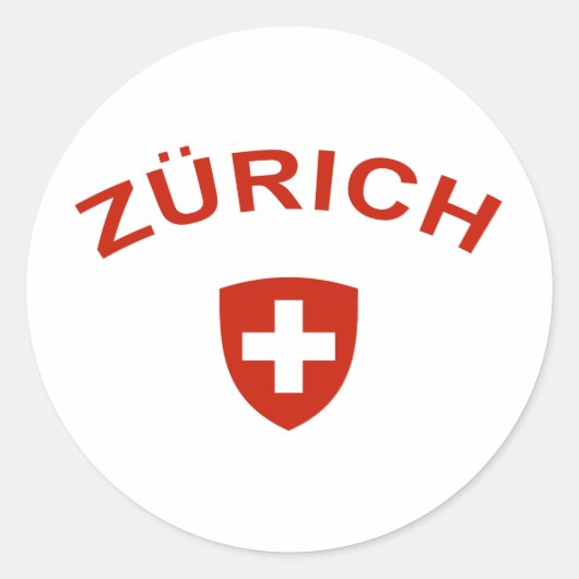 Zürich Runder Aufkleber (Vorderseite)