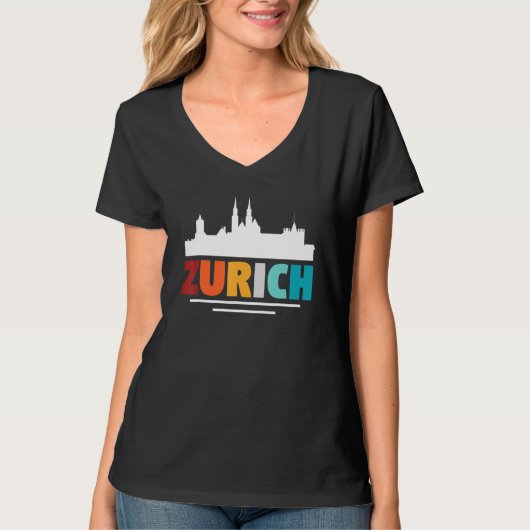 Zürich Schweiz 4 T-Shirt (Vorderseite)