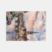 Zürich Schweiz Aquarellmalerei Fleecedecke (Vorderseite (Horizontal))