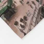 Zürich Schweiz Aquarellmalerei Fleecedecke (Ecke)