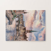 Zürich Schweiz Aquarellmalerei Puzzle (Horizontal)
