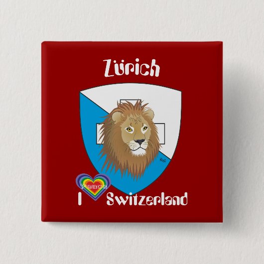 Zürich Schweiz Button (Vorderseite)