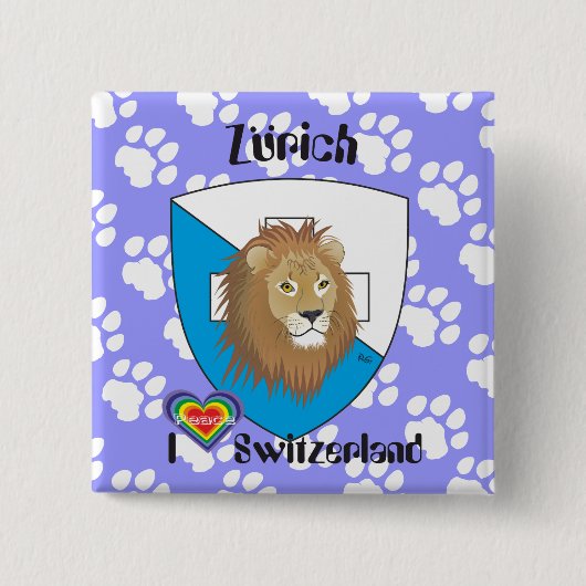 Zürich Schweiz Button (Vorderseite)