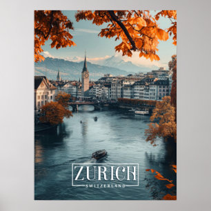 Zürich, Schweiz: Eine Jahrgangsreise Poster