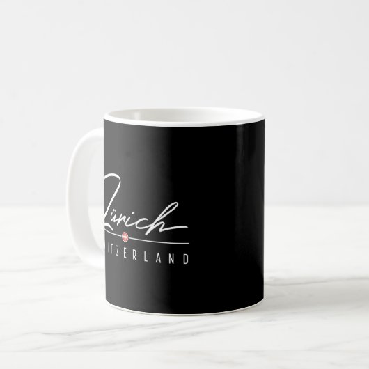 Zürich Schweiz für Kaffeetasse (Vorderseite Links)