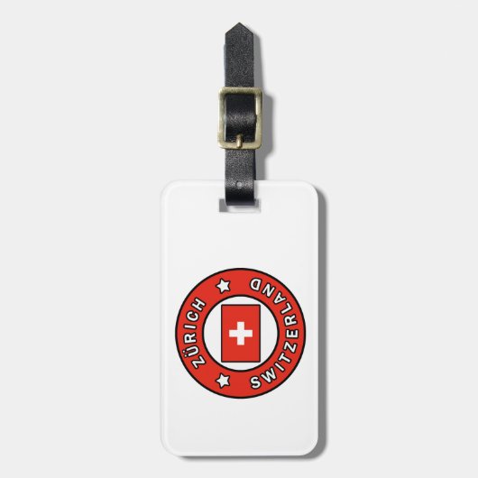 Zürich Schweiz Gepäckanhänger (Vorderseite vertikal)