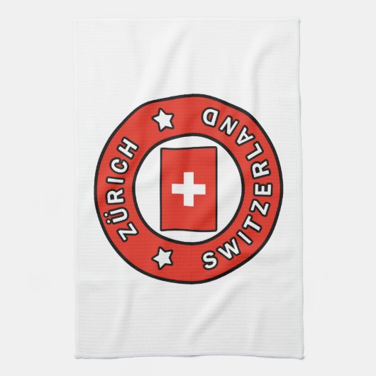 Zürich Schweiz Geschirrtuch (Vertikal)