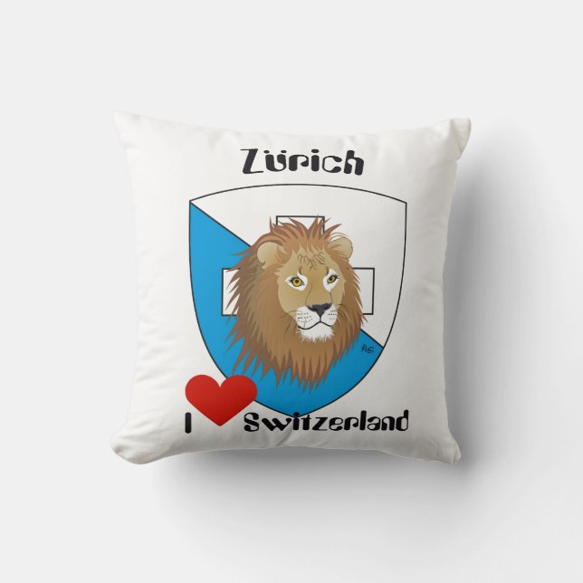 Zürich Schweiz Kissen (Vorderseite)