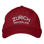 Zürich* Schweiz Klassische Cap Bestickte Kappe (Vorderseite)