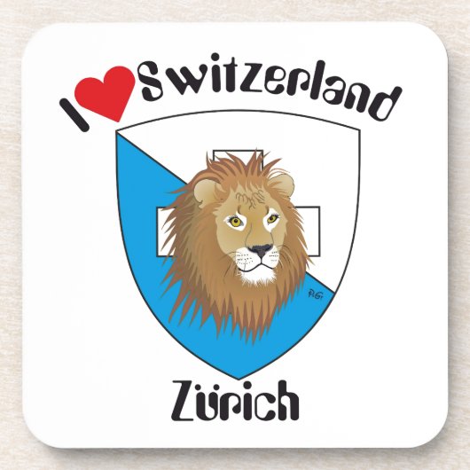 Zürich Schweiz Kork-Untersetzer Untersetzer (Vorderseite)