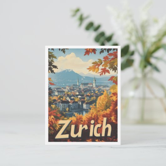 Zurich Schweiz Kunst, Dichtung und Musik Postkarte (Stehend Vorderseite)